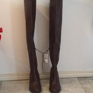 Express over the knee brown boot